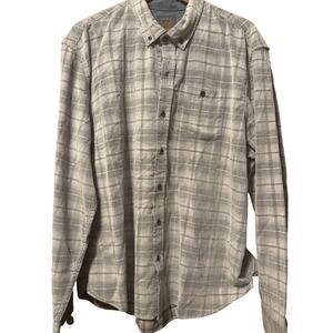 Copper & Oak Men’s Long Sleeve Shirt, Grey‎ White, XXL